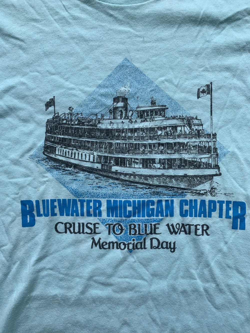 Bluewater Michigan Lake Cruise Ship -Vintage Memorial Day Tee